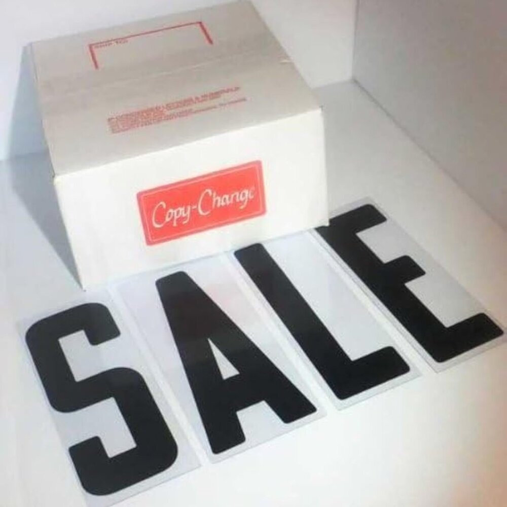 Marquee Letters for Portable Road Signs - 8 Inch Black Letters, Red Numbers on 8